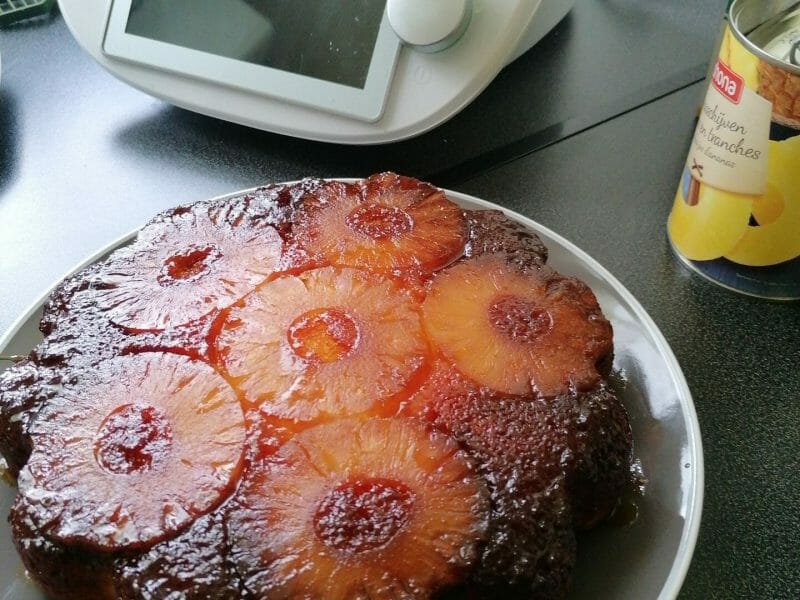 Cliquez pour zoomer ! Gâteau renversé à l’ananas Thermomix par elodie_92