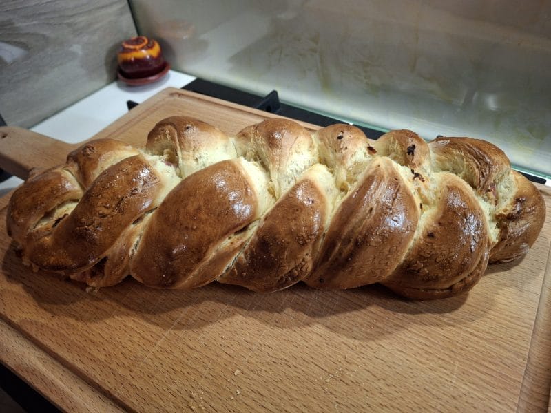 Cliquez pour zoomer ! Brioche salée jambon fromage Thermomix par clmadu