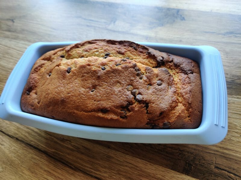 Cliquez pour zoomer ! Cake banane et pépites de chocolat Thermomix par lulu9068