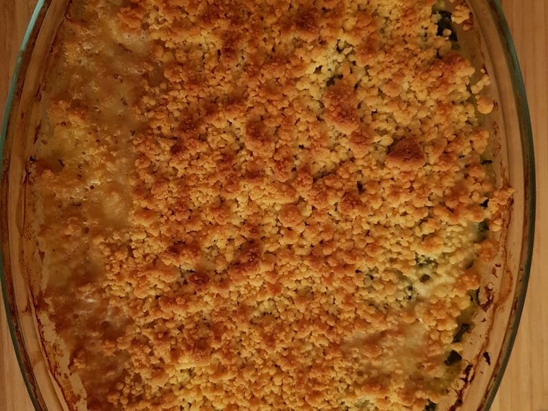 Cliquez pour zoomer ! Crumble poulet, courgettes et parmesan Thermomix par lou2309