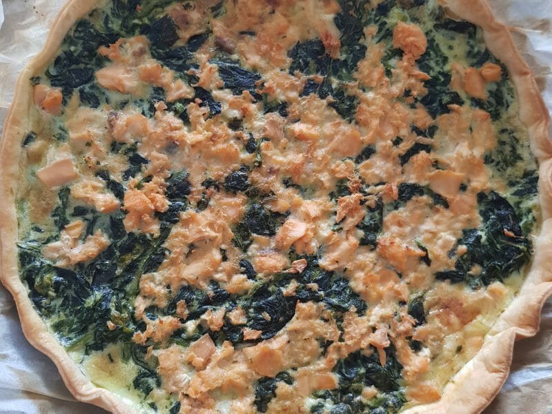Cliquez pour zoomer ! Tarte épinards, saumon et chèvre Thermomix par lou2309