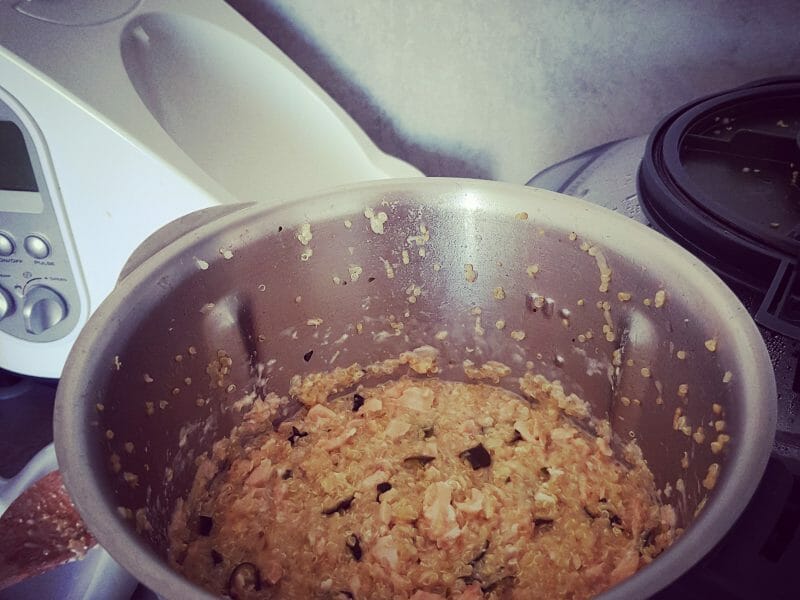 Cliquez pour zoomer ! Risotto de quinoa, courgettes et saumon Thermomix par lou2309