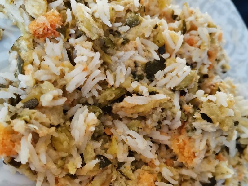 Cliquez pour zoomer ! Crumble poulet, courgettes et parmesan Thermomix par charlottef