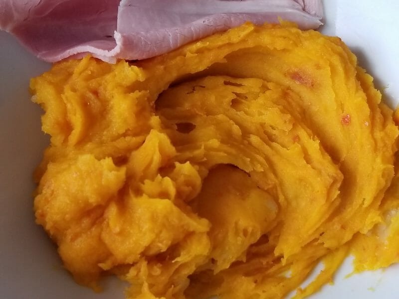 Cliquez pour zoomer ! Purée de potimarron au chorizo Thermomix par Doremi