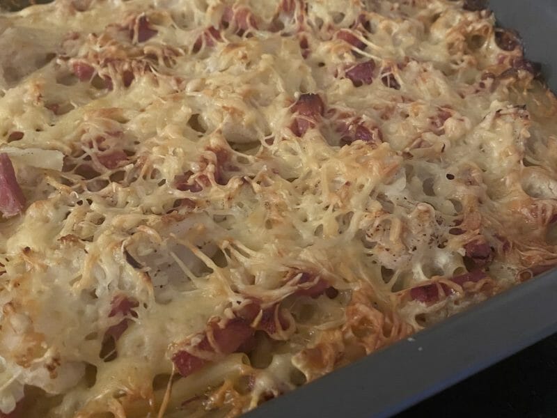 Cliquez pour zoomer ! Gratin de fusilli au jambon Thermomix par cycy31