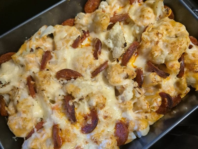 Cliquez pour zoomer ! Gratin de chou-fleur au chorizo Thermomix par Nanie🍫