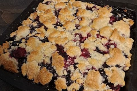 Cliquez pour zoomer ! Gâteau aux myrtilles façon crumble Thermomix par Nanie🍫