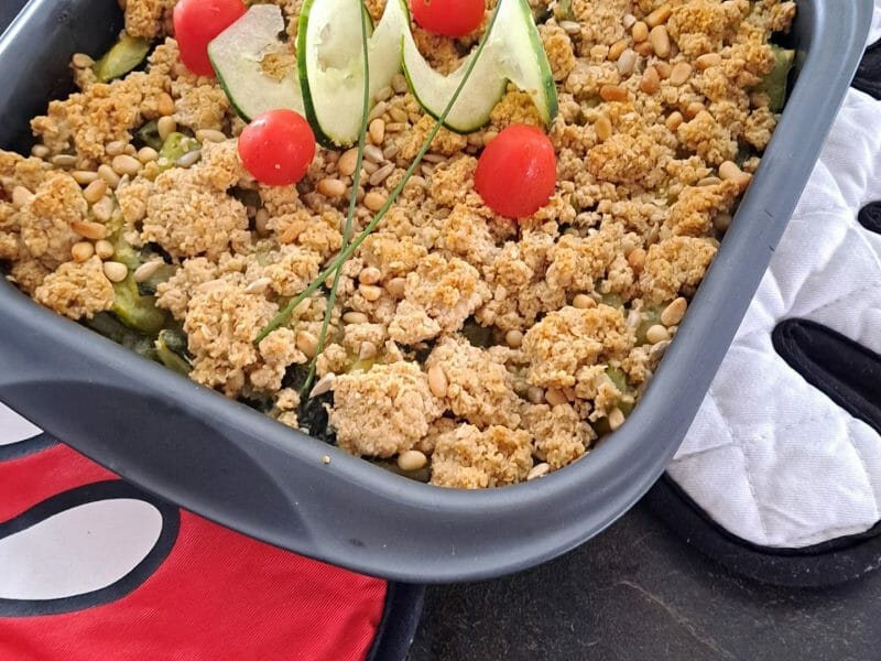 Cliquez pour zoomer ! Crumble courgettes, basilic et parmesan Thermomix par Nanie🍫