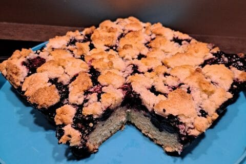 Cliquez pour zoomer ! Gâteau aux myrtilles façon crumble Thermomix par Nanie🍫