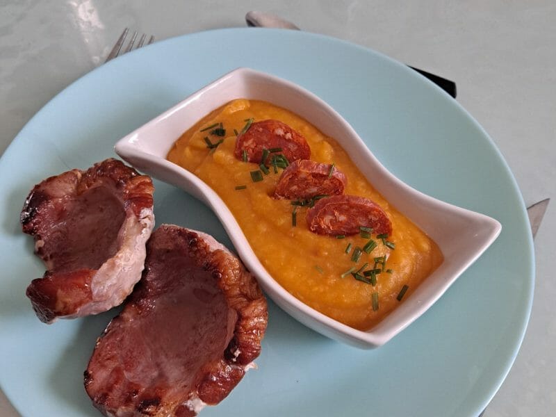 Cliquez pour zoomer ! Purée de potimarron au chorizo Thermomix par Nanie🍫