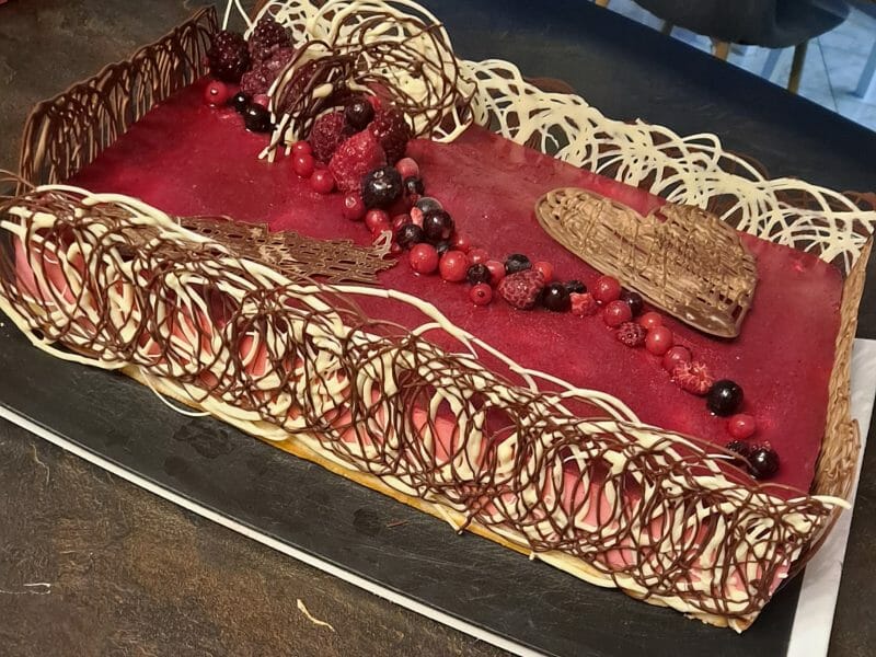 Cliquez pour zoomer ! Bavarois aux framboises Thermomix par Nanie🍫