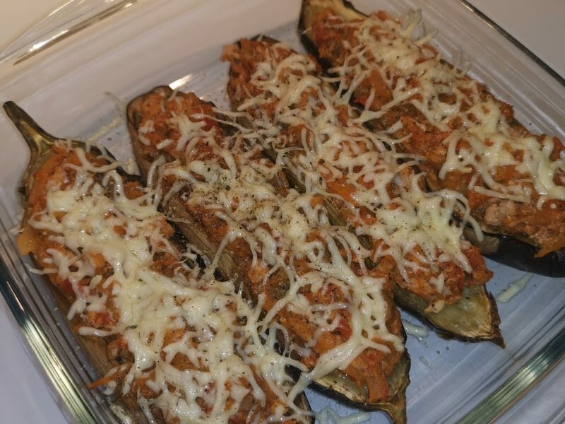 Cliquez pour zoomer ! Aubergines farcies au thon Thermomix par elodie_31340