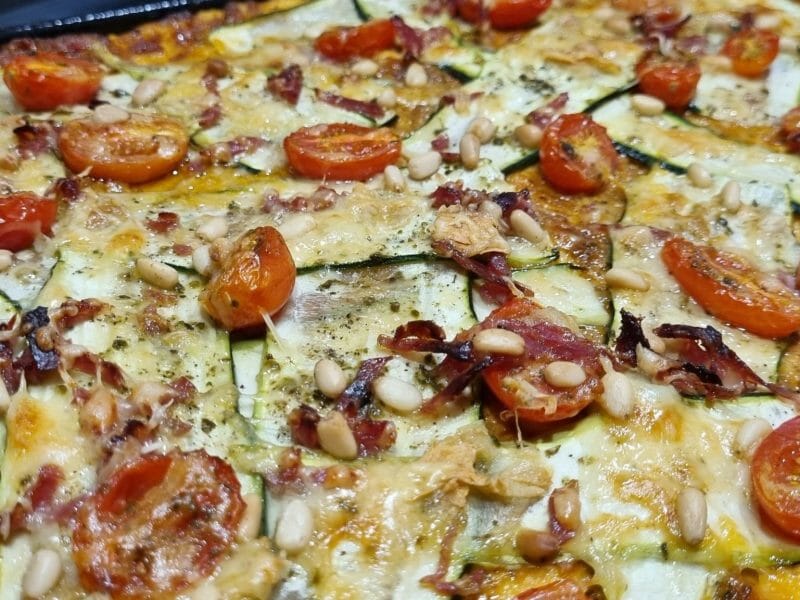 Cliquez pour zoomer ! Polenta au pistou, tomates séchées et courgettes Thermomix par maud_250