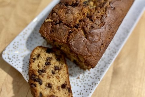 Cliquez pour zoomer ! Cake banane et pépites de chocolat Thermomix par aminaoo