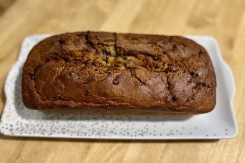 Cliquez pour zoomer ! Cake banane et pépites de chocolat Thermomix par aminaoo