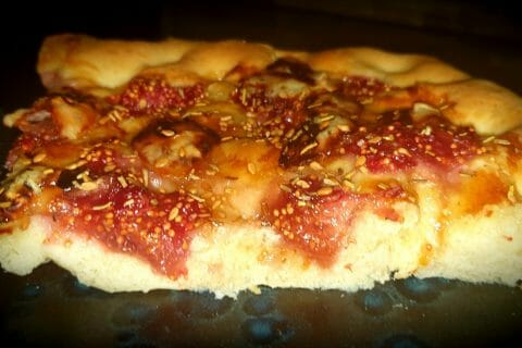 Cliquez pour zoomer ! Focaccia aux figues et gorgonzola Thermomix par SandrineT