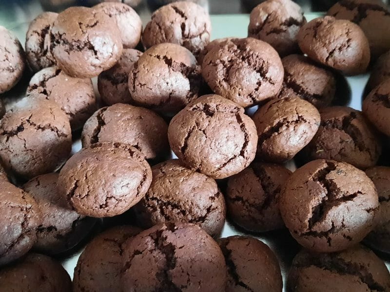 Cliquez pour zoomer ! Petits craquelés choco-menthe Thermomix par Agnes25