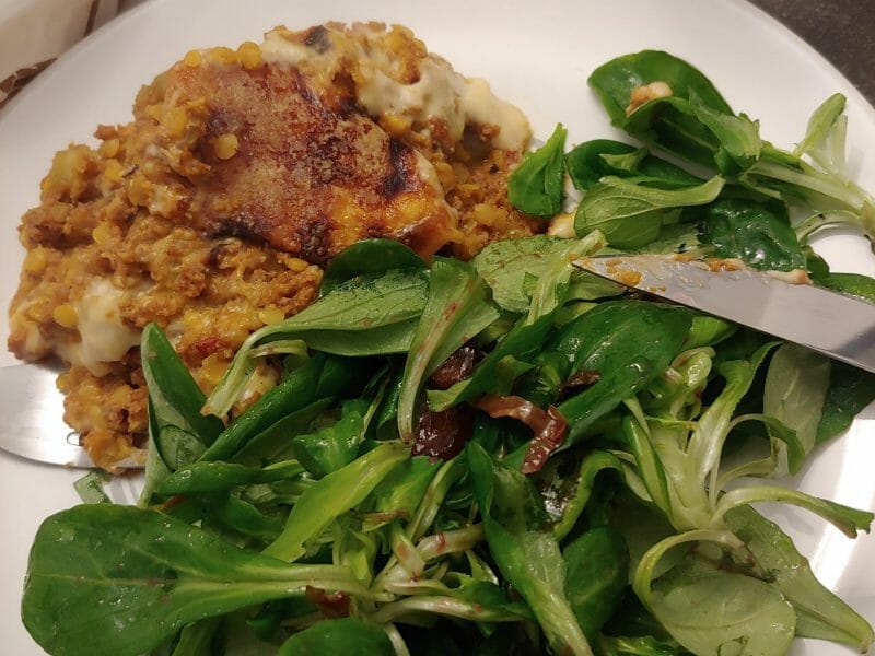 Cliquez pour zoomer ! Moussaka de lentilles corail Thermomix par aureliegin