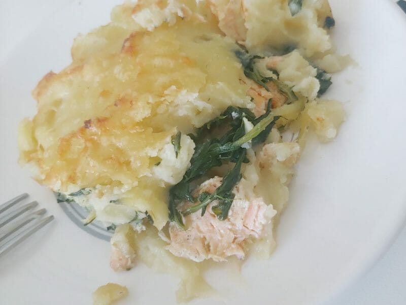 Cliquez pour zoomer ! Parmentier de saumon aux épinards Thermomix par aureliegin