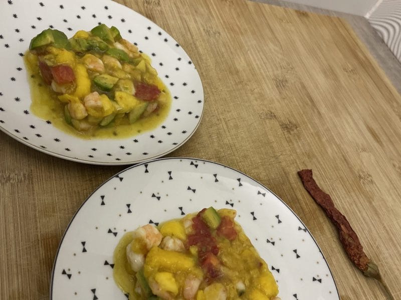 Cliquez pour zoomer ! Ceviche de crevettes, mangue, avocat Thermomix par noemie_89