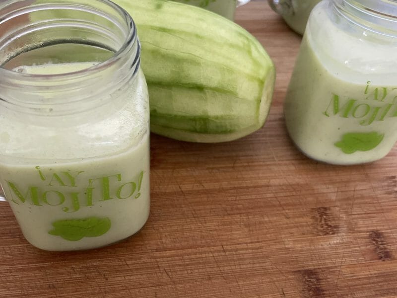 Soupe froide courgette et concombre au Thermomix - Cookomix