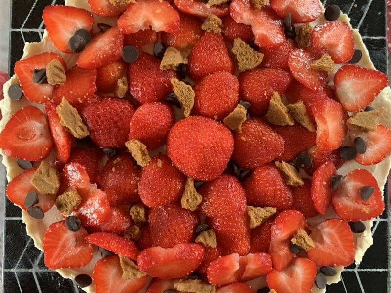 Cliquez pour zoomer ! Tarte aux fraises sans cuisson Thermomix par adeline_28