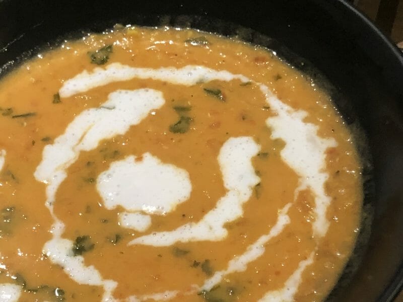 Cliquez pour zoomer ! Soupe de lentilles corail, curry et coco Thermomix par detje