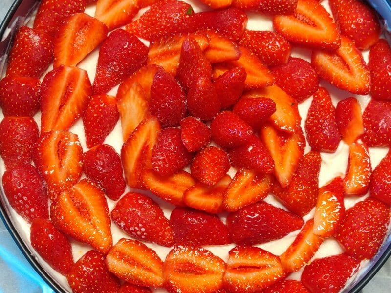 Cliquez pour zoomer ! Tarte aux fraises sans cuisson Thermomix par Xomie2a