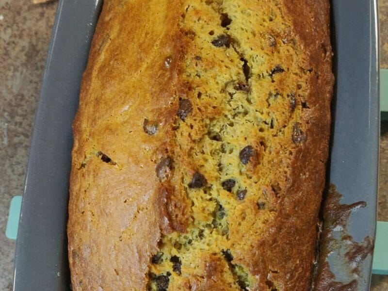 Cliquez pour zoomer ! Cake banane et pépites de chocolat Thermomix par Xomie2a