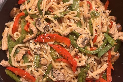 Cliquez pour zoomer ! Nouilles udon miso Thermomix par Sansan