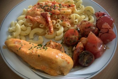 Cliquez pour zoomer ! Poulet à la crème de poivrons Thermomix par Sansan