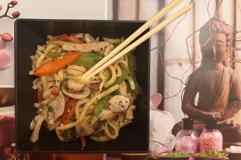 Cliquez pour zoomer ! Nouilles udon miso Thermomix par Sansan