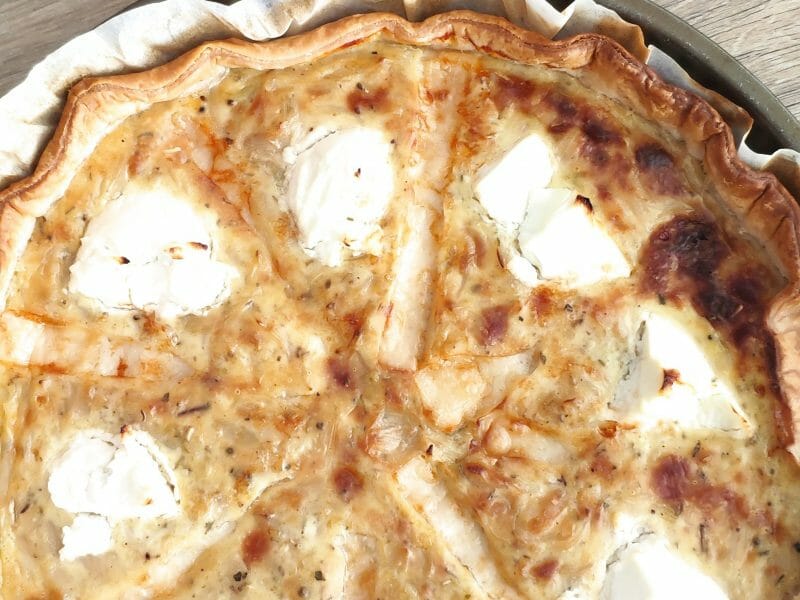 Cliquez pour zoomer ! Tarte aux échalotes et au chèvre Thermomix par leajo