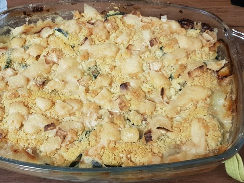 Cliquez pour zoomer ! Crumble courgettes, chèvre et lardons Thermomix par camille_63