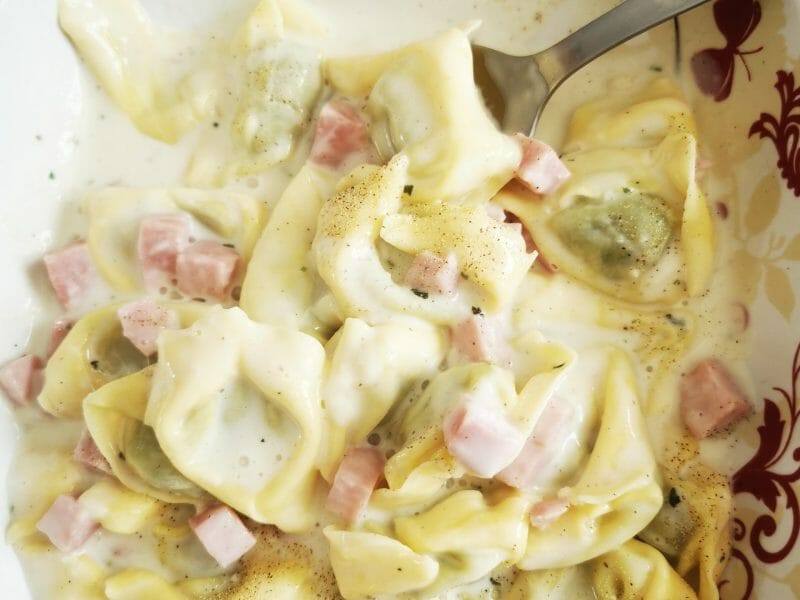 Cliquez pour zoomer ! Tortellini sauce crémeuse au jambon Thermomix par Lydie