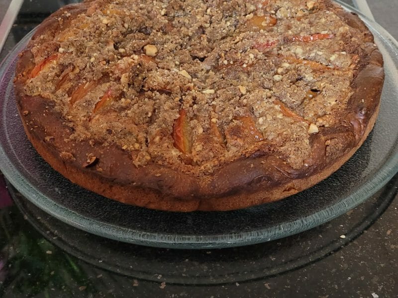 Cliquez pour zoomer ! Tarte briochée aux prunes avec streusel Thermomix par rosettem