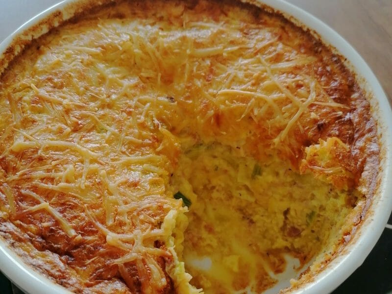 Cliquez pour zoomer ! Clafoutis de poireaux et lardons Thermomix par Eva