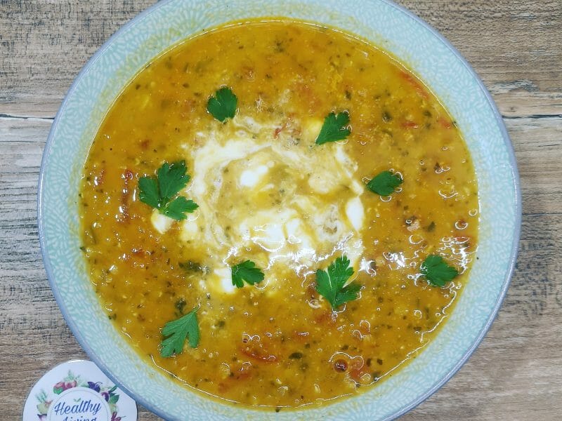 Cliquez pour zoomer ! Soupe de lentilles corail, curry et coco Thermomix par camillejeanneton