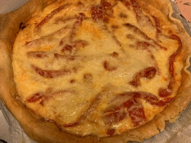 Cliquez pour zoomer ! Quiche poivrons et chorizo Thermomix par sindy84130