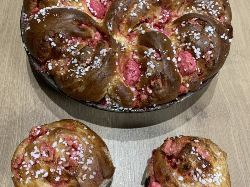 Cliquez pour zoomer ! Brioche aux pralines roses Thermomix par nathjoff