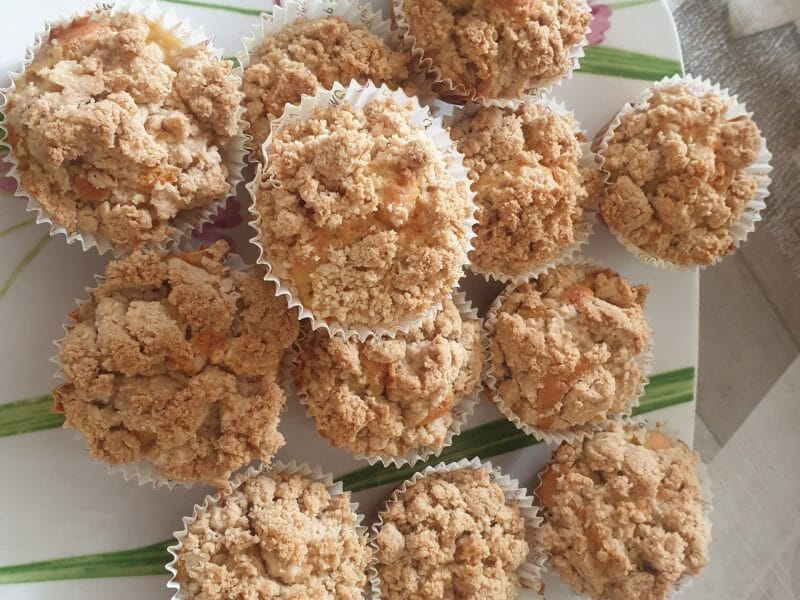 Cliquez pour zoomer ! Muffins aux pommes façon crumble Thermomix par misscr