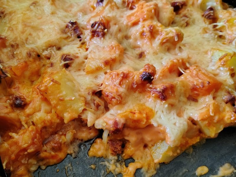Cliquez pour zoomer ! Gratin de chou-fleur au chorizo Thermomix par Chris