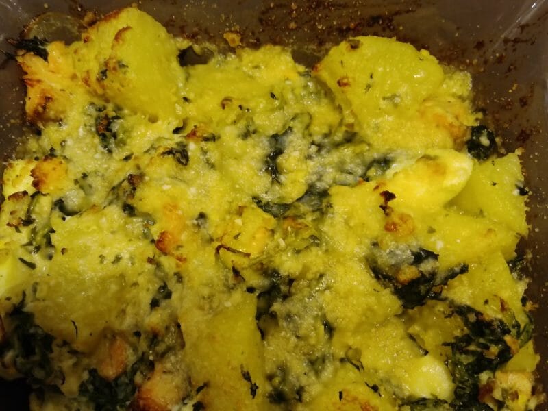 Cliquez pour zoomer ! Gratin de pommes de terre, saumon et épinards Thermomix par Chris