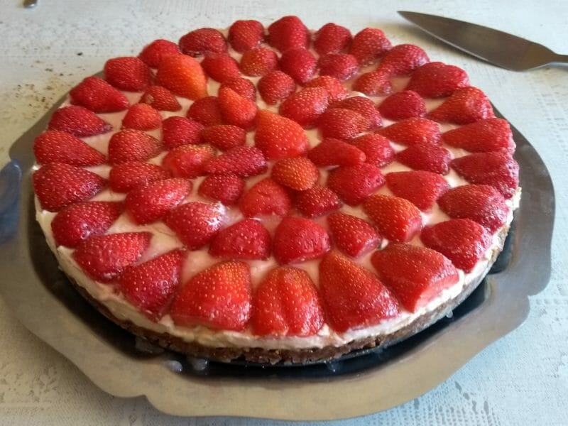 Cliquez pour zoomer ! Tarte aux fraises sans cuisson Thermomix par sandra978
