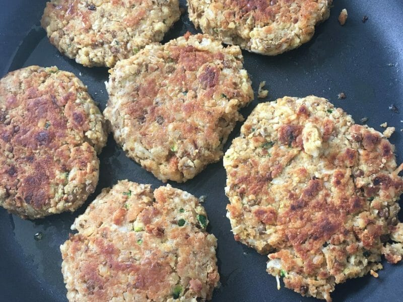 Cliquez pour zoomer ! Steaks lentilles, pois chiches, courgettes Thermomix par mumulrx56