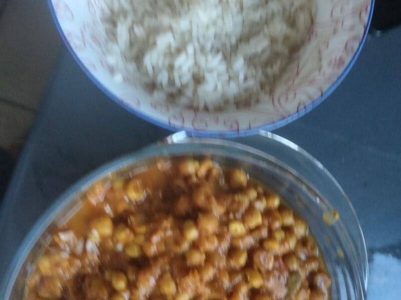 Cliquez pour zoomer ! Curry de pois chiches au lait de coco Thermomix par mamiemp