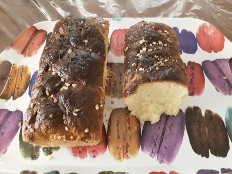 Cliquez pour zoomer ! Brioche tressée à la mie filante Thermomix par Mimiv