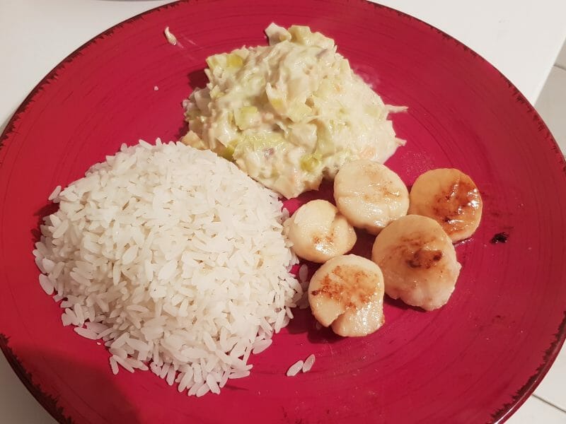 Cliquez pour zoomer ! Saint Jacques aux poireaux Thermomix par oceane31