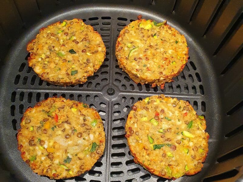 Cliquez pour zoomer ! Steaks lentilles, pois chiches, courgettes Thermomix par hp4e