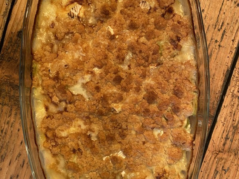Cliquez pour zoomer ! Crumble courgettes, chèvre et lardons Thermomix par camille_67